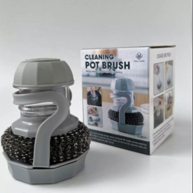 Automatic Liquid Dispensing Pot & Dish Cleaning Brush - Multifunctional Hydraulic Scrubber Tool