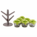 6-Piece Pop-Up Spice Rack & Seasoning Organizer Set - Clear See-Through Rotating Stand