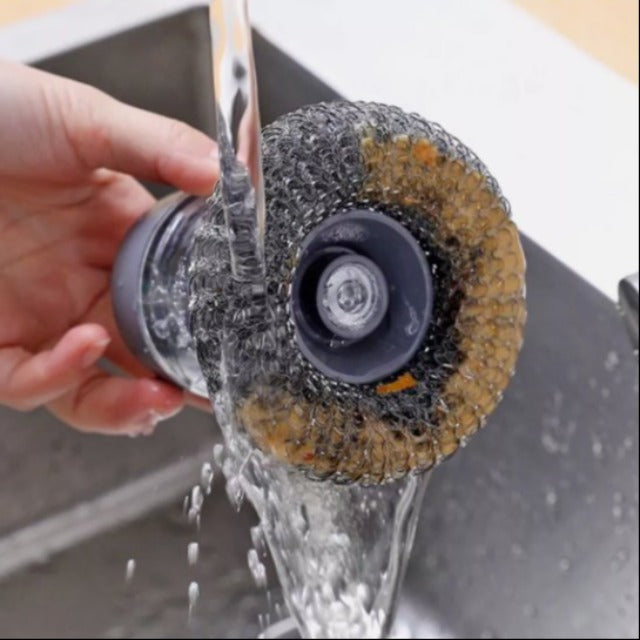 Automatic Liquid Dispensing Pot & Dish Cleaning Brush - Multifunctional Hydraulic Scrubber Tool