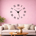 3D Roman Numeral Wall Clock – Frameless DIY Wall Decor