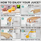Portable Citrus Squeezer & Presser – Manual Lemon & Orange Juice Extractor
