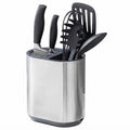 Extra Large 304 Stainless Steel Kitchen Utensil & Knife Holder - Multifunctional Countertop Organizer