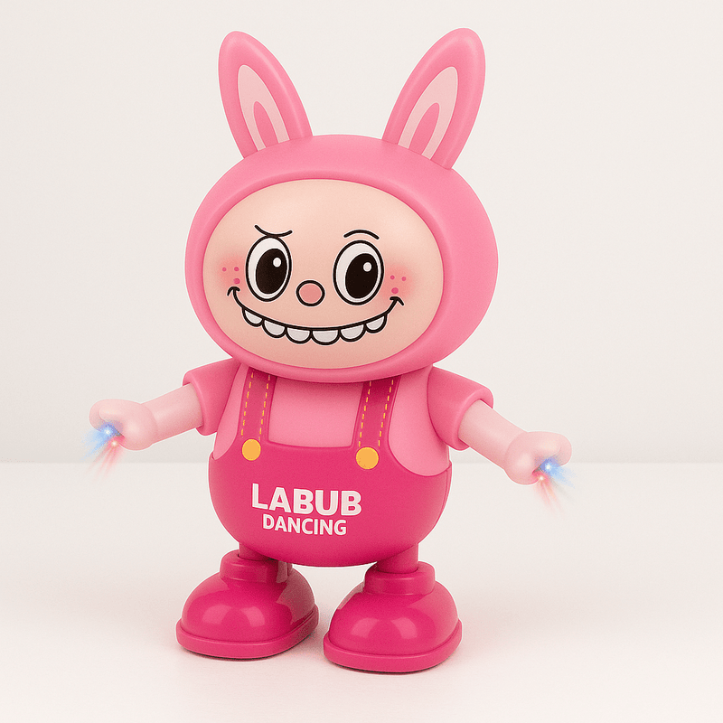 Labubu Dancing Electric Robot Toy - 3D Light, Music & Voice Recording Interactive Toy for Kids