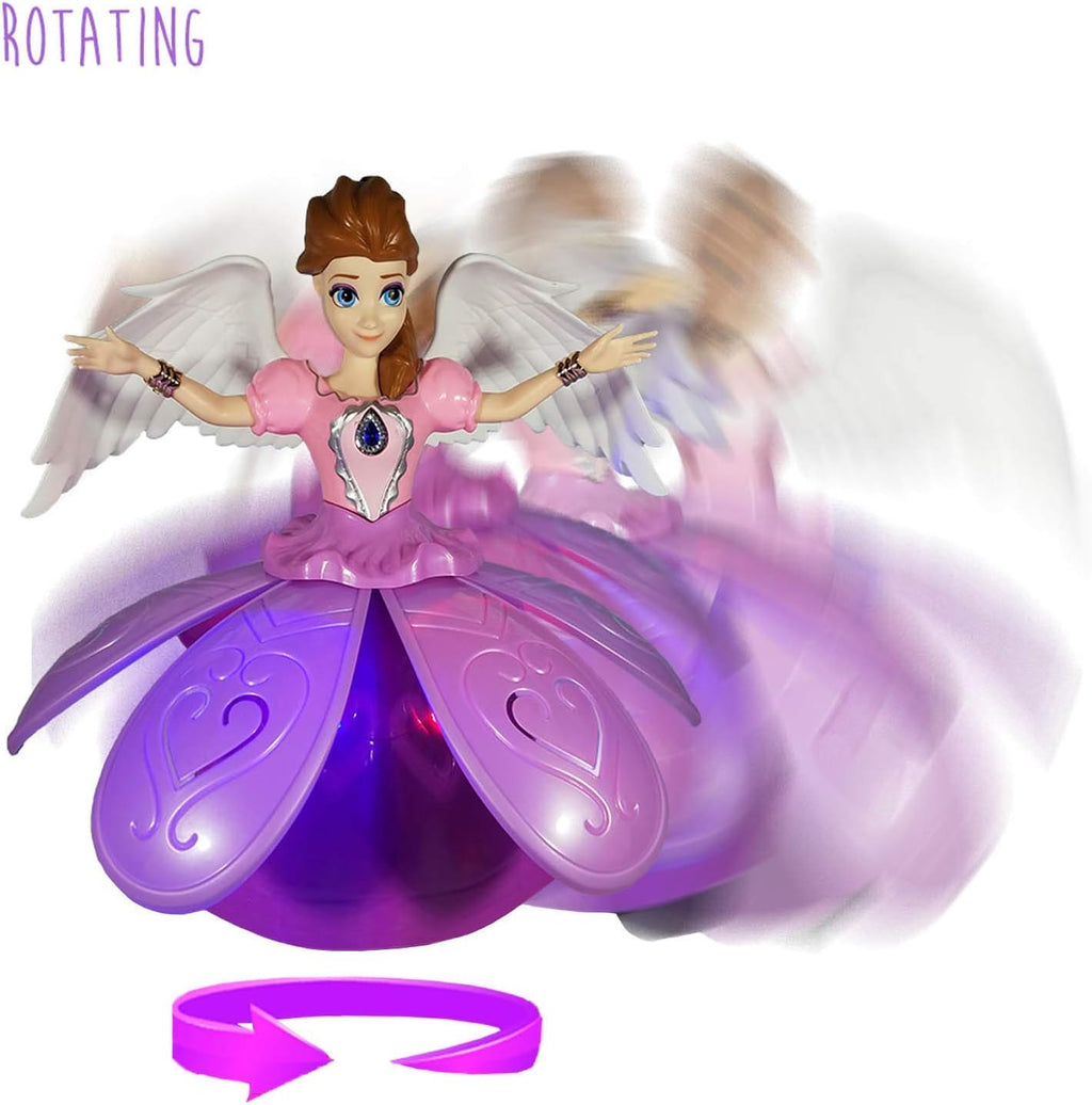 Dancing Angel Princess Doll Toy with 3D Lights & Music