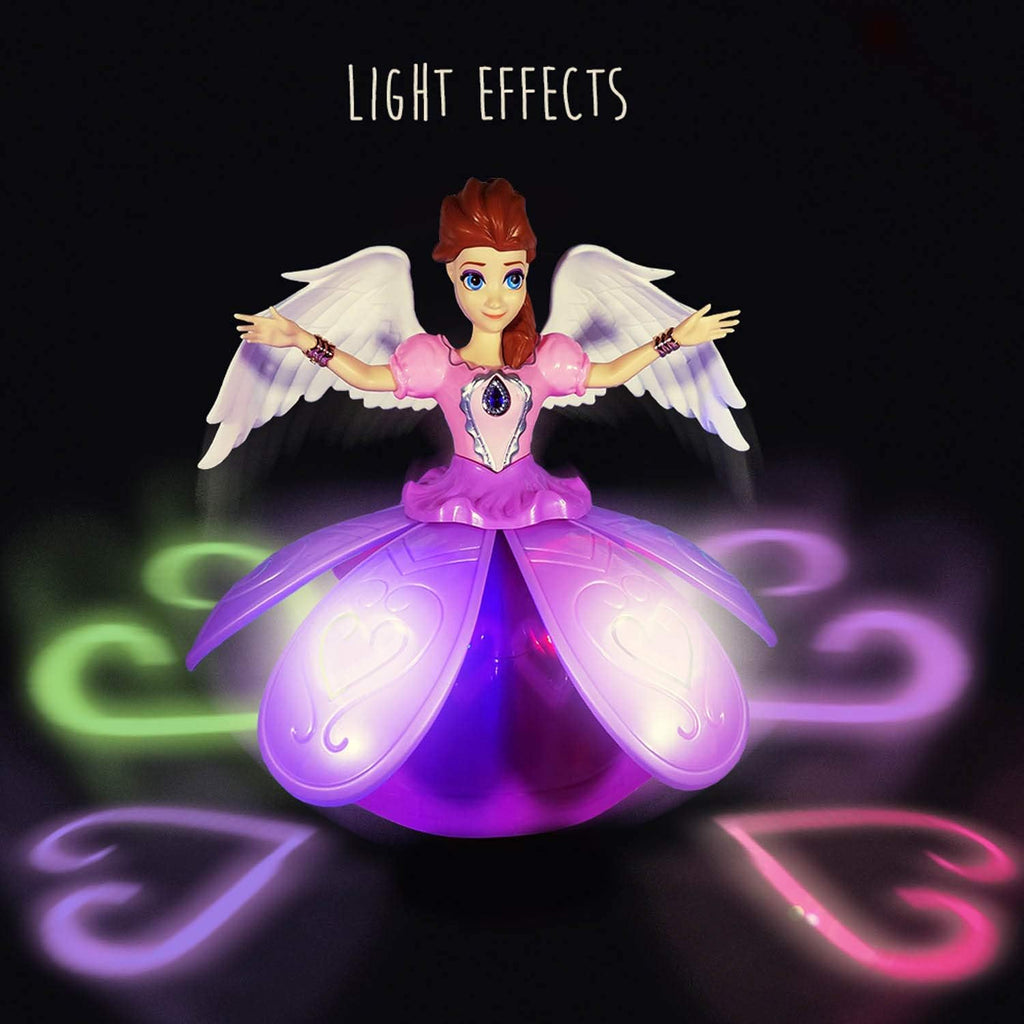 Dancing Angel Princess Doll Toy with 3D Lights & Music