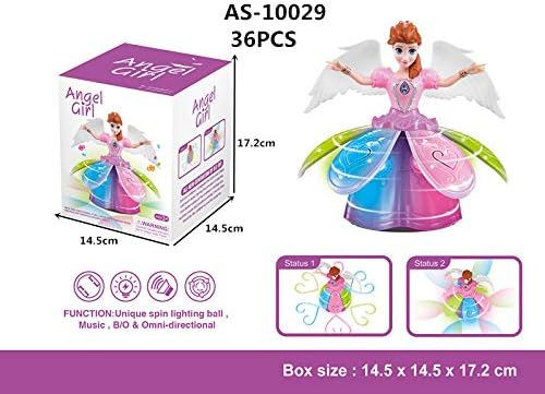 Dancing Angel Princess Doll Toy with 3D Lights & Music