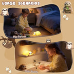 Sloth LED Night Light & Bedside Lamp - Cute USB Powered Portable Nursery & Kids Room Decor (A046)