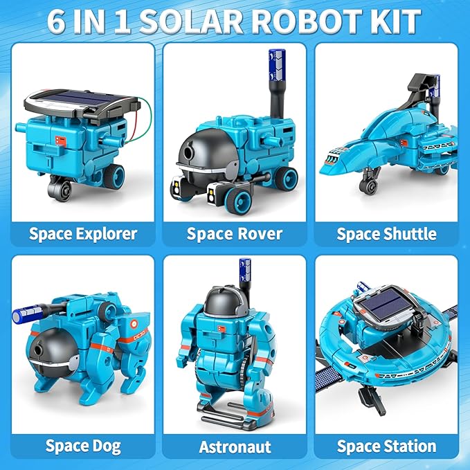 🚀 6-in-1 Solar Powered Educational Space Fleet Kit 👨‍🚀☀️🛸