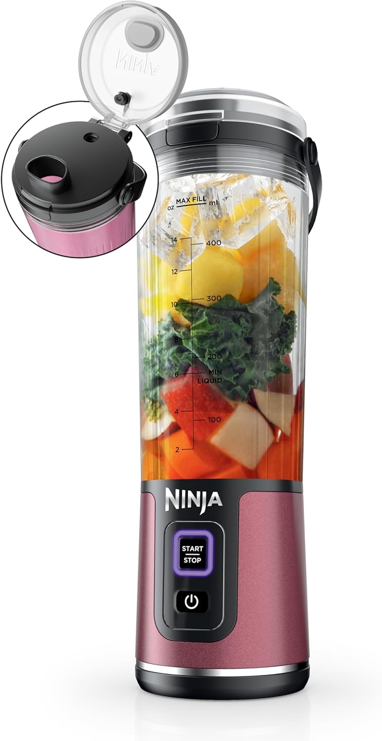 Ninja Blast Portable Blender (14 oz) - Cordless Smoothie Maker, Ice Crushing Mixer with Carry Handle