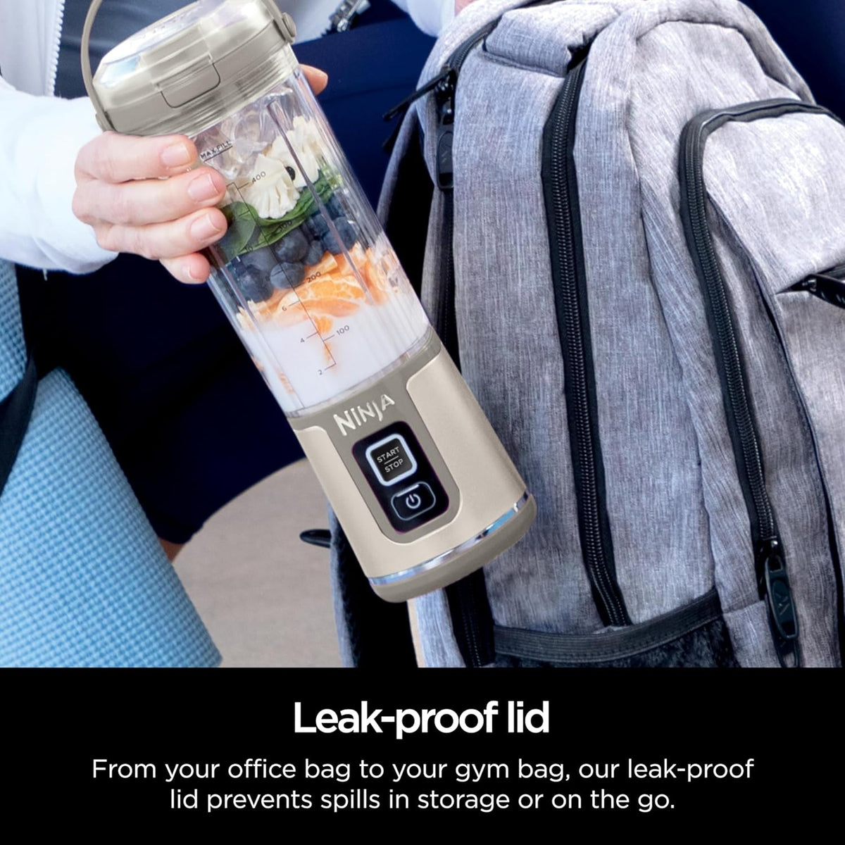 Ninja Blast Portable Blender (14 oz) - Cordless Smoothie Maker, Ice Crushing Mixer with Carry Handle