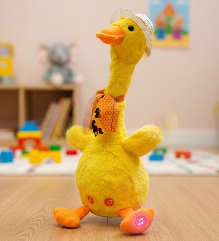 Dancing & Singing Plush Goose Toy (Rechargeable) - Interactive Musical Soft Duck Toy with USB Charging