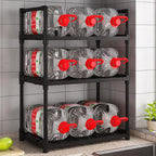 Kitchen Multifunctional Storage Rack - Multi-Layer Space-Saving Spice & Microwave Organizer Stand (Black)