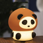 Cute Panda Silicone Night Light & Bedside Lamp - Touch Sensor, Eye-Care Warm Ambient Light for Kids & Nursery