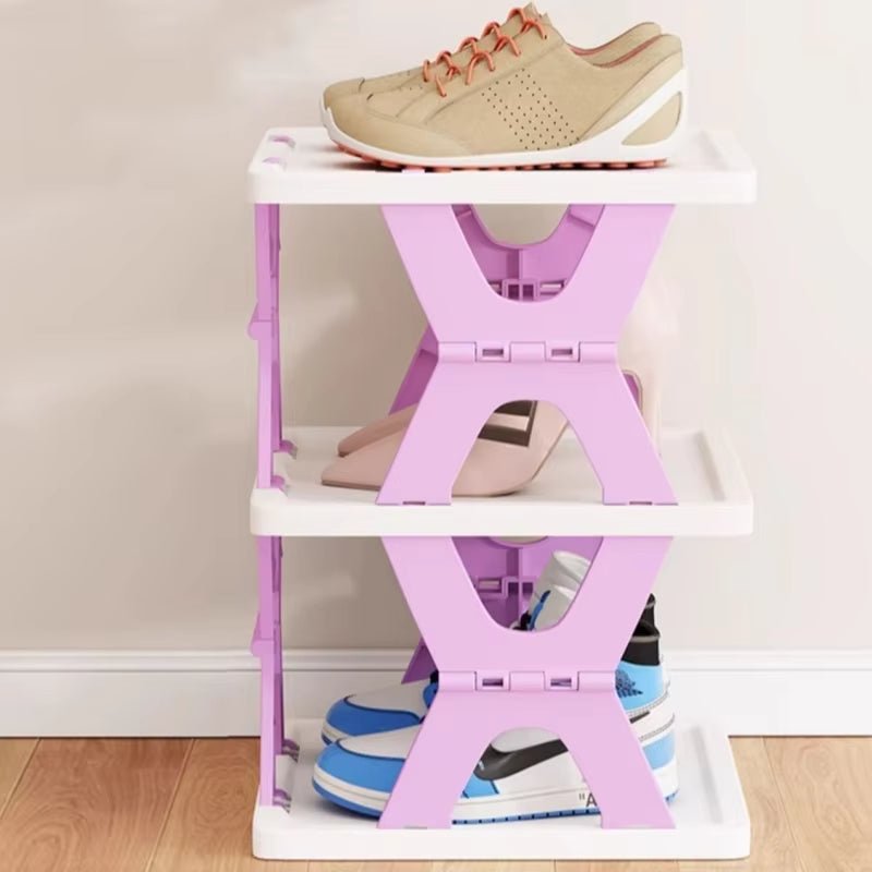 Multifunctional 6-Tier Storage Rack - Stackable Shoe & Item Organizer for Closet & Entryway
