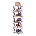 Multifunctional 6-Tier Storage Rack - Stackable Shoe & Item Organizer for Closet & Entryway