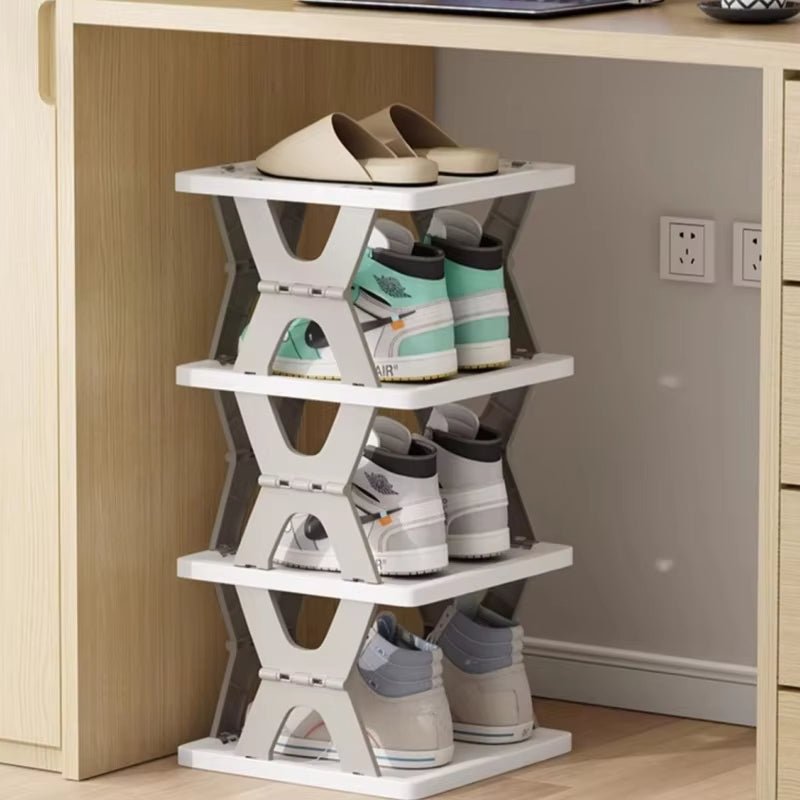 Multifunctional 6-Tier Storage Rack - Stackable Shoe & Item Organizer for Closet & Entryway