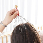 Manual Scalp Head Massager - Octopus Wire Hair Scrubber for Stress Relief & Relaxation