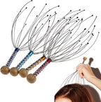 Manual Scalp Head Massager - Octopus Wire Hair Scrubber for Stress Relief & Relaxation