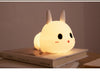 Cute Silly Rabbit Silicone LED Night Light & Bedside Lamp - Soft Touch Nursery & Bedroom Decor