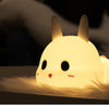 Cute Silly Rabbit Silicone LED Night Light & Bedside Lamp - Soft Touch Nursery & Bedroom Decor